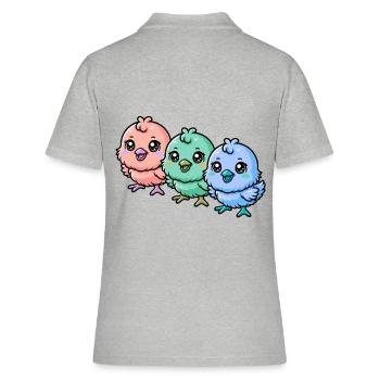 Baby Kind Kinder Küken Ostern Kleinkinder Huhn - Frauen Polo Shirt - Grau meliert - Hinten - Ailine (174cm)