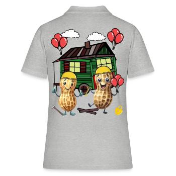 Cabane Remorque de construction Craftsman Peanut Home - Polo Femme - gris chiné - Dos - Ailine (174cm)