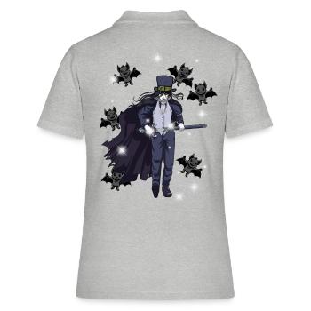 Horreur Halloween Fleddermäuse Épée de combattant - Polo Femme - gris chiné - Dos - Ailine (174cm)