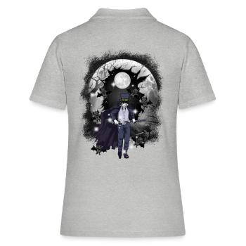 horreur halloweefn fleddermäuse épée de combattant - Polo Femme - gris chiné - Dos - Ailine (174cm)