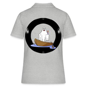 Geister Schiff Seefahrt Spuk Gespenst Halloween - Frauen Polo Shirt - Grau meliert - Hinten - Ailine (174cm)