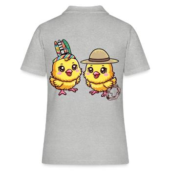Wild West Western Chick Poulets Poulet - Polo Femme - gris chiné - Dos - Ailine (174cm)