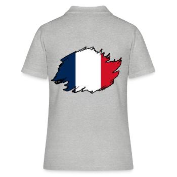 Français Français France - Polo Femme - gris chiné - Dos - Ailine (174cm)