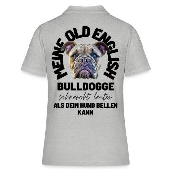 Bulldog SNORES PLUS FORT ... Bulldog Bulldogs - Polo Femme - gris chiné - Dos - Ailine (174cm)