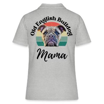 VIEUX BOULEDOGUE ANGLAIS MAMAN ... Chien Chien Bulldog - Polo Femme - gris chiné - Dos - Ailine (174cm)