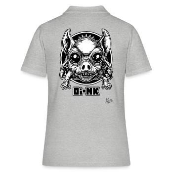 Giga Pig Alien Mutant dit Oink - Polo Femme - gris chiné - Dos - Ailine (174cm)