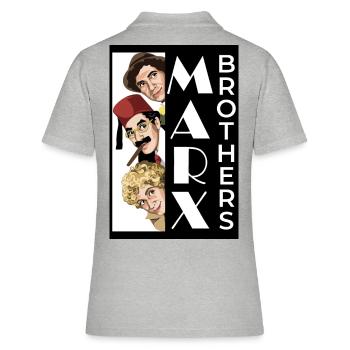 MARX BROTHERS Casablanca - Frauen Polo Shirt - Grau meliert - Hinten - Ailine (174cm)