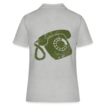 Generation Wählscheibe Festnetz Telefon - Frauen Polo Shirt - Grau meliert - Hinten - Ailine (174cm)