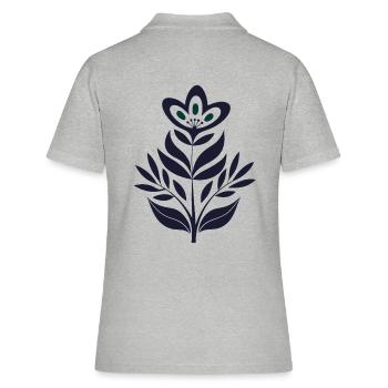 Fleurs - Printemps - Été - Dire - Polo Femme - gris chiné - Dos - Ailine (174cm)