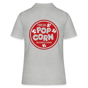 Popcorn frais - croustillant et délicieux - Cadeau - Polo Femme - gris chiné - Dos - Ailine (174cm)