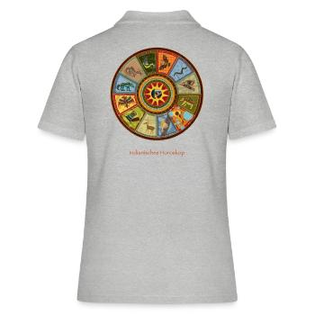 Horoscope Indien - Polo Femme - gris chiné - Dos - Ailine (174cm)
