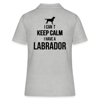 LABRADOR can't keep calm - Women's Polo Shirt - heather grey - Back - Ailine (174cm)