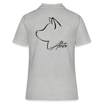 AKITA Profil E WILSIGNS - Frauen Polo Shirt - Grau meliert - Hinten - Ailine (174cm)