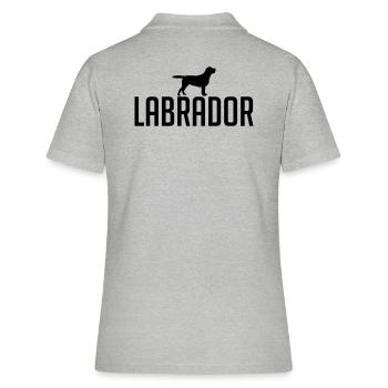 LABRADOR Hunderasse - Frauen Polo Shirt - Grau meliert - Hinten - Ailine (174cm)