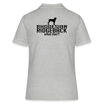 RHODESIAN RIDGEBACK what else Chiens Proverbes - Polo Femme - gris chiné - Dos - Ailine (174cm)