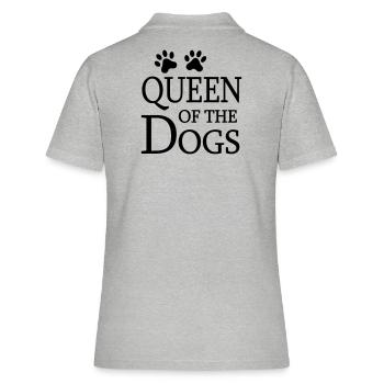Chien empreinte de pattes chien patte maîtresse dame de chien - Polo Femme - gris chiné - Dos - Ailine (174cm)