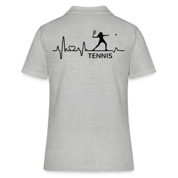 Raquette de tennis Heartbeat pour femmes - Polo Femme - gris chiné - Dos - Ailine (174cm)