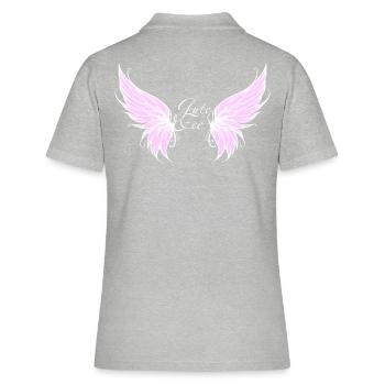 Gute Fee - Frauen Polo Shirt - Grau meliert - Hinten - Ailine (174cm)