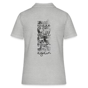 1984 - Faire de la fiction à nouveau Orwell - Polo Femme - gris chiné - Dos - Ailine (174cm)