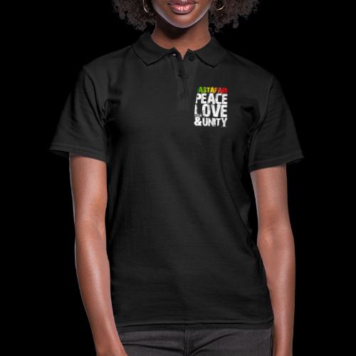 RASTAFARI - PEACE LOVE & UNITY - Frauen Polo Shirt