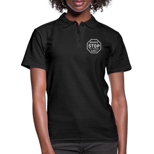 Never Stop The Fucking Rave White - Women's Polo Shirt