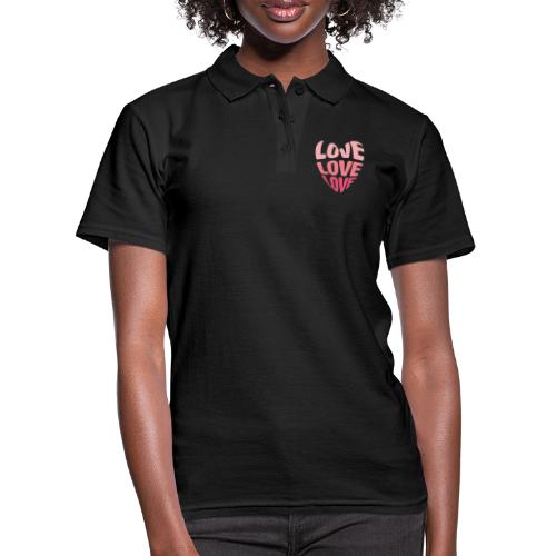 LOVE LOVE LOVE - Frauen Polo Shirt