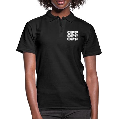 OPP Logo White - Naisten pikeepaita
