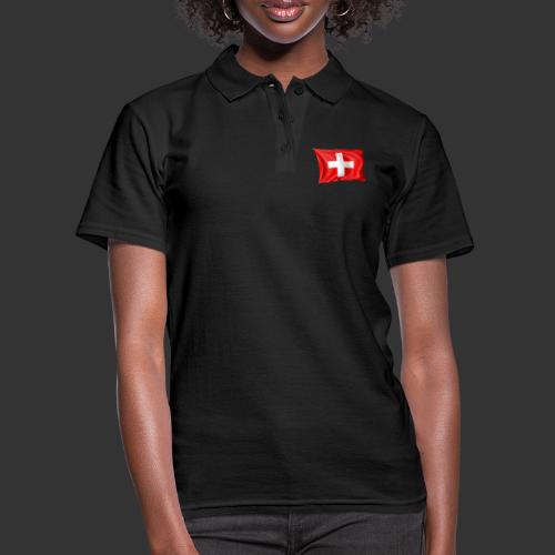 Flaga Szwajcarska Flaga Narodowa - Koszulka polo damska