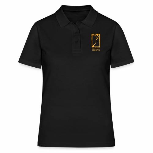 DCV T-Shirt Gruendungslogo Goldgelb und Schrift - Frauen Polo Shirt