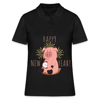 New Year's Eve - Women's Polo Shirt - black - Front - Ailine (174cm)
