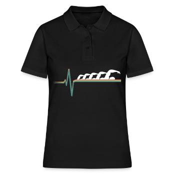 Schwimmen- Shirt Schwimmreifen Pool Wasser Geschen - Frauen Polo Shirt - Schwarz - Vorne - Ailine (174cm)