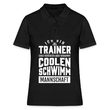 Schwimmen- Shirt Trainer Pool Wasser Geschen - Frauen Polo Shirt - Schwarz - Vorne - Ailine (174cm)