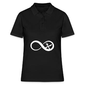 Couverts cadeau manger manger manger sommeil répéter la tendance - Polo Femme - noir - Devant - Ailine (174cm)