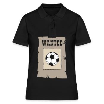 wanted Football wants football Soccer Soccer Ball - Women's Polo Shirt - black - Front - Ailine (174cm)