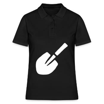 Pelle jardinier bêche jardin hobby jardinier - Polo Femme - noir - Devant - Ailine (174cm)
