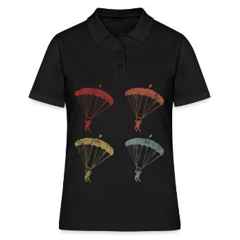 Parachutisme parachutiste parachutiste - Polo Femme - noir - Devant - Ailine (174cm)