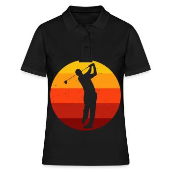 Golfer Golf Club Golf Retro Golf Golfs Golf - Polo Femme - noir - Devant - Ailine (174cm)