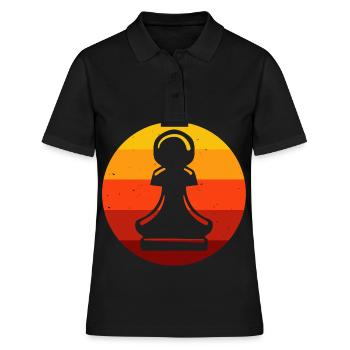 Échecs de jeu d’échecs de jeu d’échecs - Polo Femme - noir - Devant - Ailine (174cm)