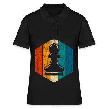Échecs de jeu d’échecs de jeu d’échecs - Polo Femme - noir - Devant - Ailine (174cm)