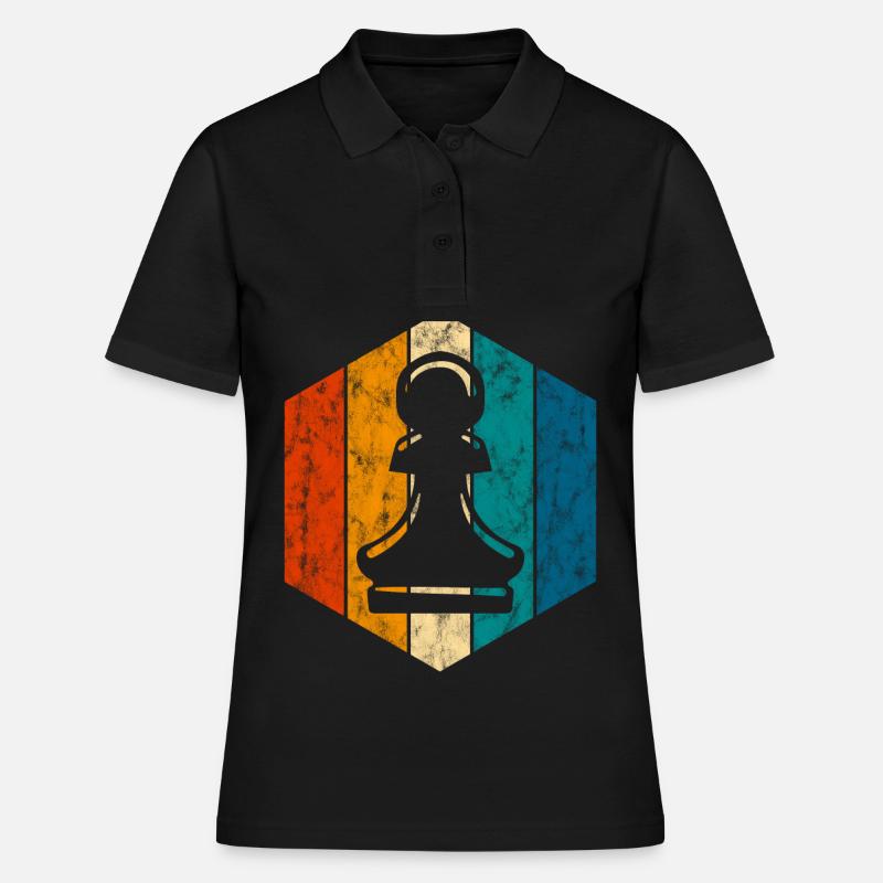 Échecs de jeu d’échecs de jeu d’échecs - Polo Femme - noir