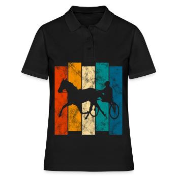 Trotteur trotter dans un style rétro ou vintage - Polo Femme - noir - Devant - Ailine (174cm)