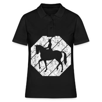 Dressage Cavalier de dressage Cheval d’équitation - Polo Femme - noir - Devant - Ailine (174cm)