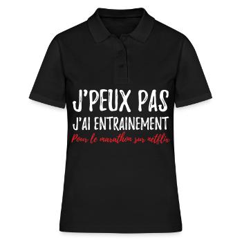 T-Shirt/Accessoires - Frauen Polo Shirt - Schwarz - Vorne - Ailine (174cm)