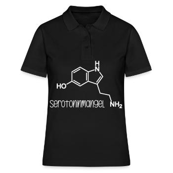 serotoninmangel - Frauen Polo Shirt - Schwarz - Vorne - Ailine (174cm)