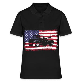 Abschleppwagen Abschleppdienst Abschlepper - Frauen Polo Shirt - Schwarz - Vorne - Ailine (174cm)
