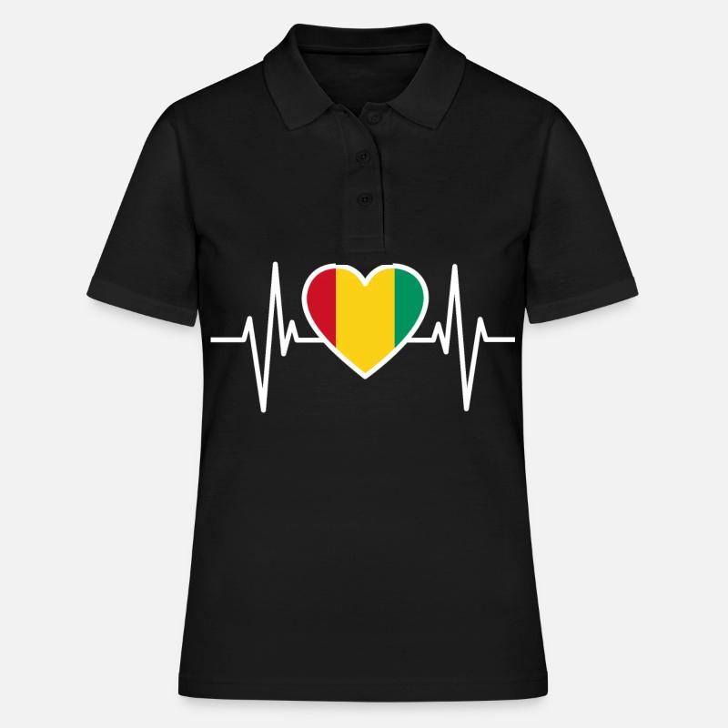 Drapeau Guinée cadeau Douk Conakry Kankan - Polo Femme - noir