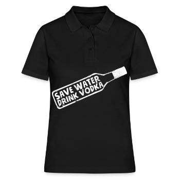 Vodka Wodka - Frauen Polo Shirt - Schwarz - Vorne - Ailine (174cm)