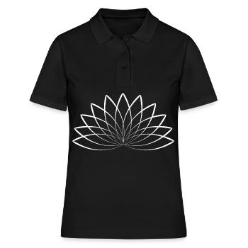 Lotus - fleur de lotus - Polo Femme - noir - Devant - Ailine (174cm)