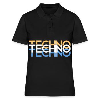 Techno - Frauen Polo Shirt - Schwarz - Vorne - Ailine (174cm)