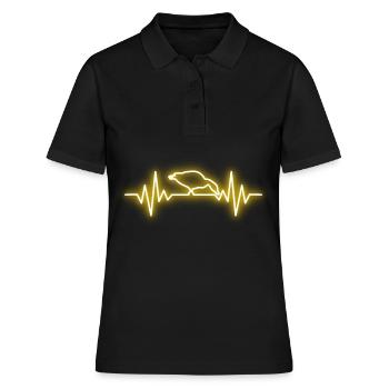 Ente - Frauen Polo Shirt - Schwarz - Vorne - Ailine (174cm)